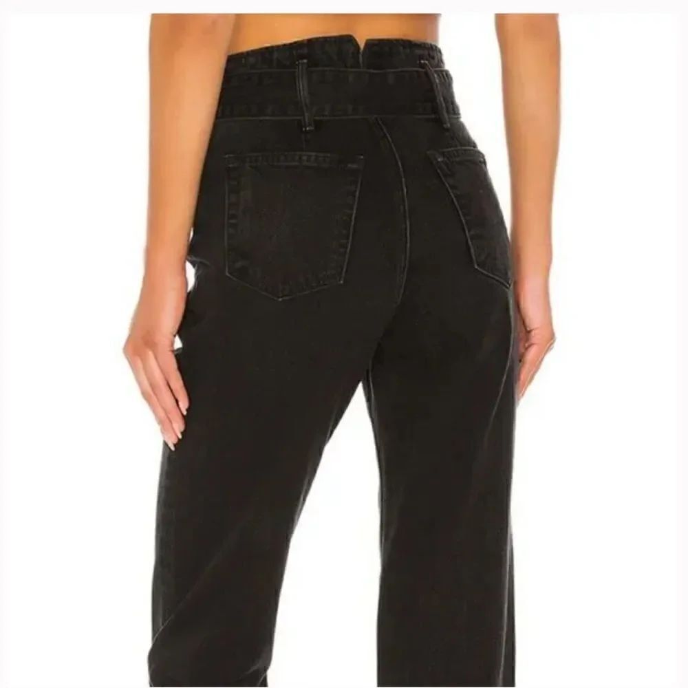 NWTs GRLFRND Solange Black Lace Tie Up Jeans in Remote Control Size 31 - Picture 2 of 11